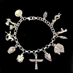 Native American Indian Charm Bracelet